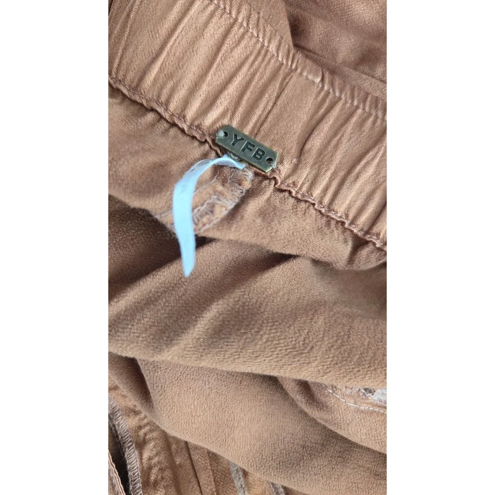YFB Young Fabulous‎ & Broke Copper Brown Jogger Pants XS Viscose Rayon Tapered
